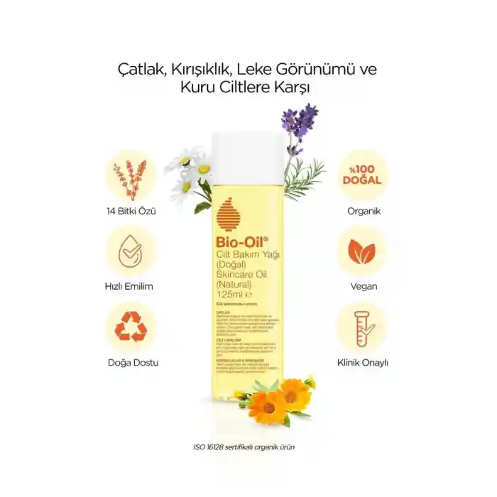 Çatlak Karşıtı ve Natural Cilt Bakım Yağı 125ml