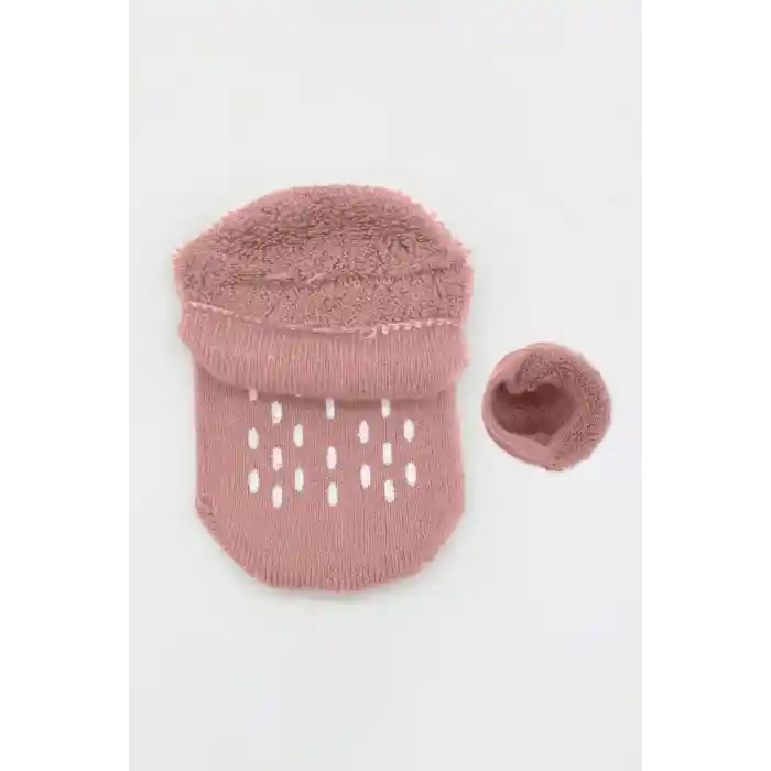 NessiWorld 2Li Altı Havlu Sneakers Kaymaz Çorap 20501 Ekru Pudra