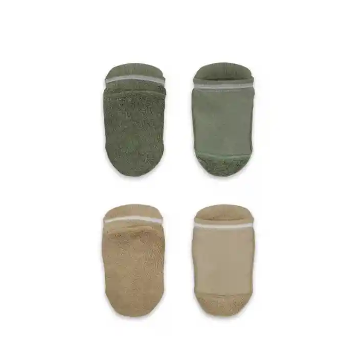 NessiWorld 2Li Altı Havlu Sneakers Kaymaz Çorap 20501 Nil Bej