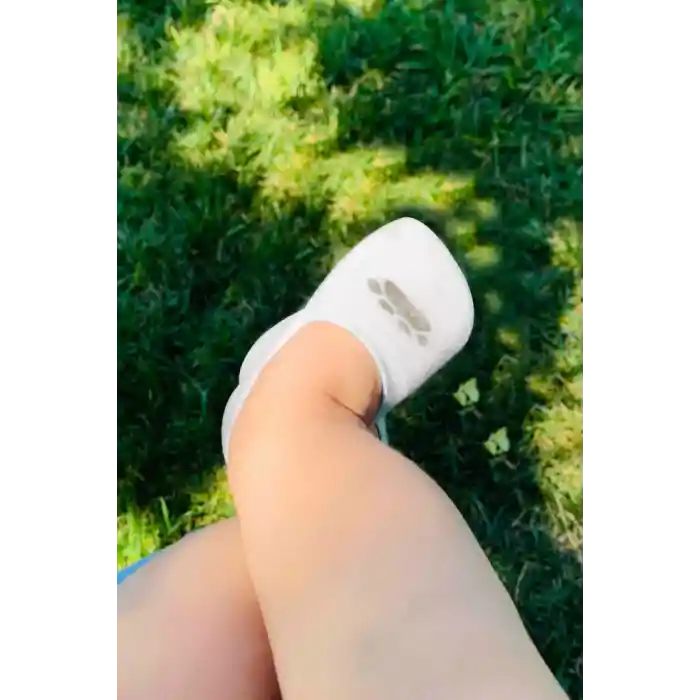 NessiWorld 2Li Babet Cute Face Penye Çorap BS30103 Bej Beyaz