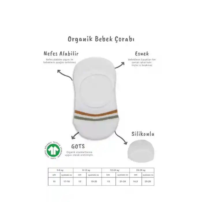 NessiWorld 2Li Penye Babet Silikon Çemberli Çorap 30102 Hardal Beyaz