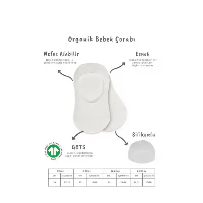 NessiWorld 2Li Penye Babet Silikonlu Basic Çorap 30104 Ekru Ekru (ADET FİYATIDIR)