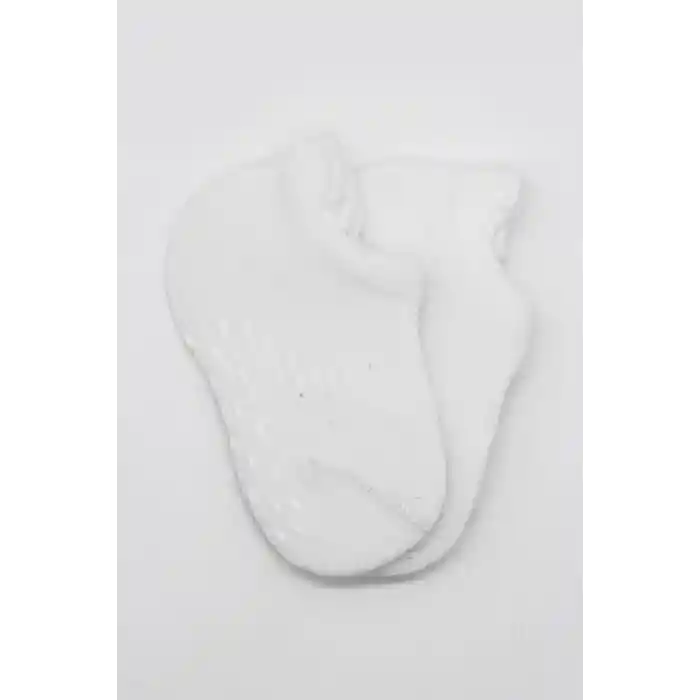 NessiWorld 2Li Sneakers Kaymaz Basic Penye Çorap BS20103 Beyaz Beyaz