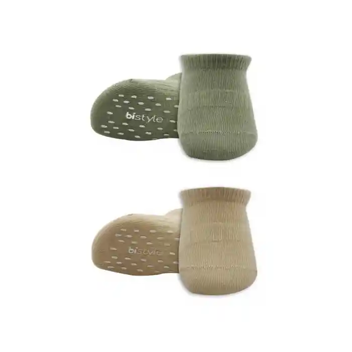 NessiWorld 2Li Sneakers Kaymaz Colours Penye Çorap BS20104 Nil Bej