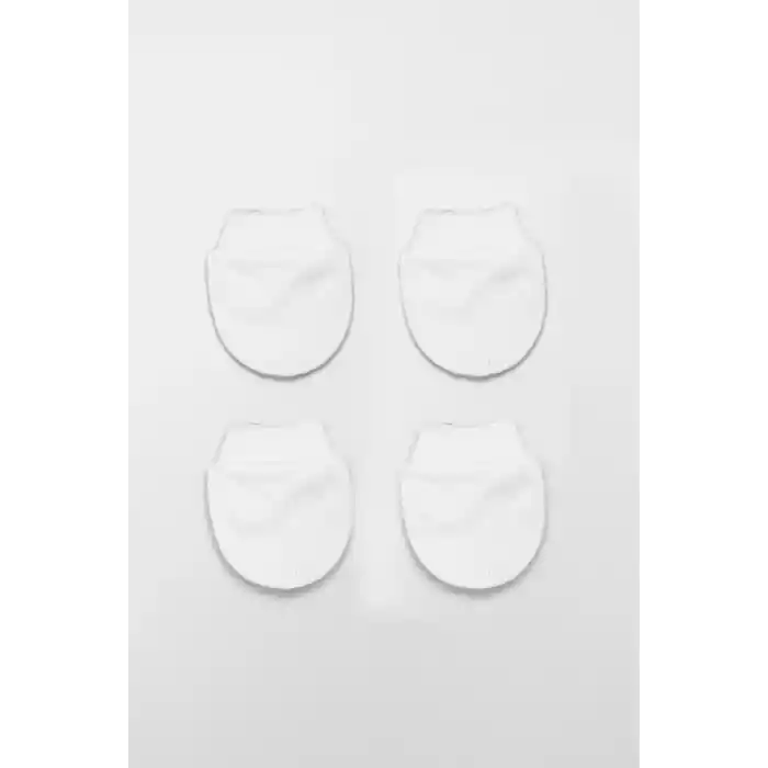 NessiWorld 2Li Penye Eldiven Basıc 90108 Beyaz