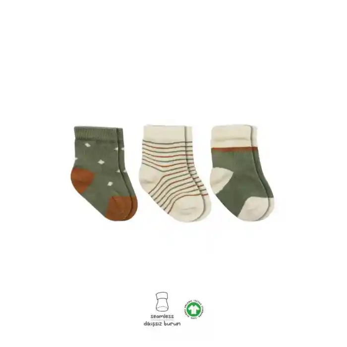 3Lü Penye Kız Soket Çorap 10112 Nil