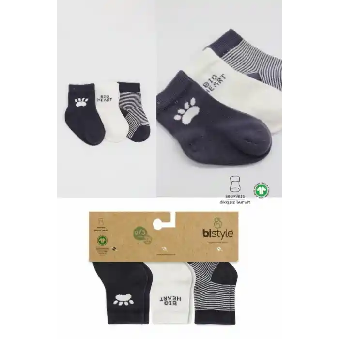 NessiWorld 3Lü Penye Soket Çorap BS10110 Antrasit