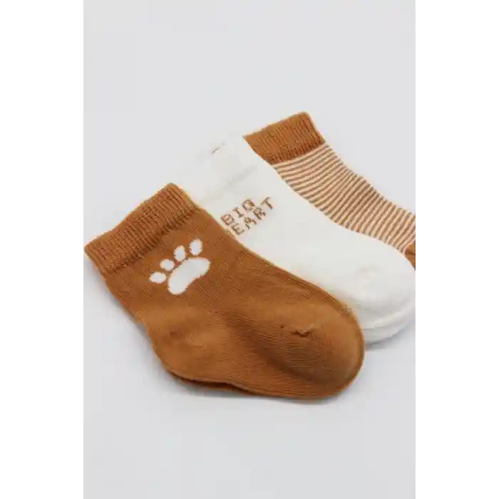 NessiWorld 3Lü Penye Soket Çorap BS10110 Hardal