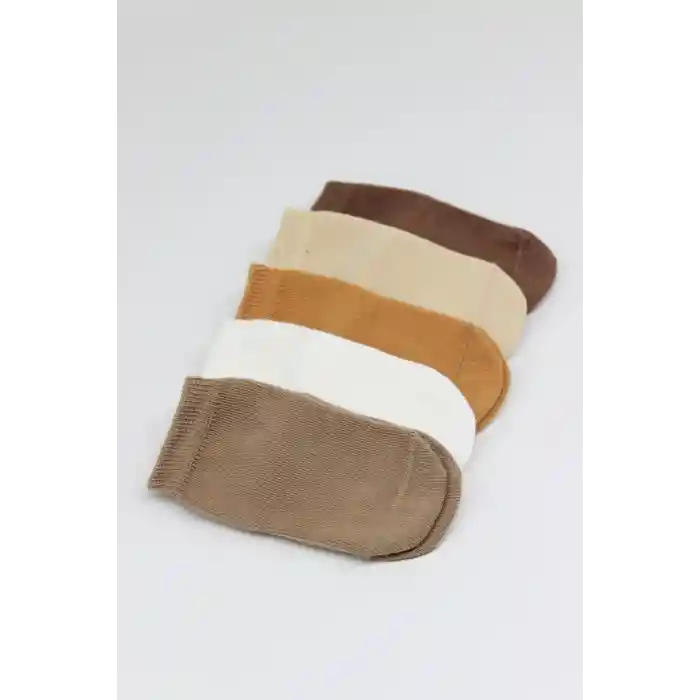 5li Penye Soket Kutulu Basic Çorap 10131 Bej