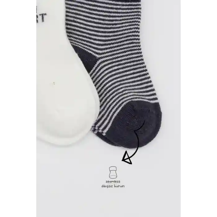 NessiWorld Big Heart Penye Soket Çorap 2Li BS10117 Antrasit