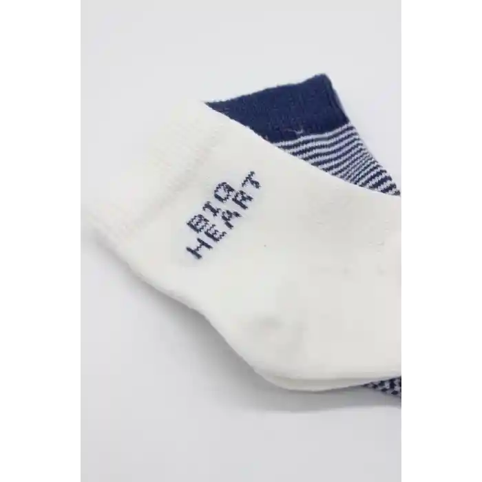 NessiWorld Big Heart Penye Soket Çorap 2Li BS10117 Lacivert