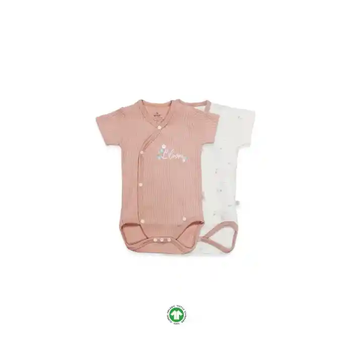 NessiWorld Bloom Rose 2li Yarım Kol Badi 17119 Ekru Gül Kurusu