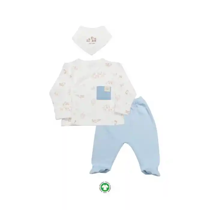 NessiWorld Curly Lamb 3Lü Zıbın Takımı 13107 Bej Ekru