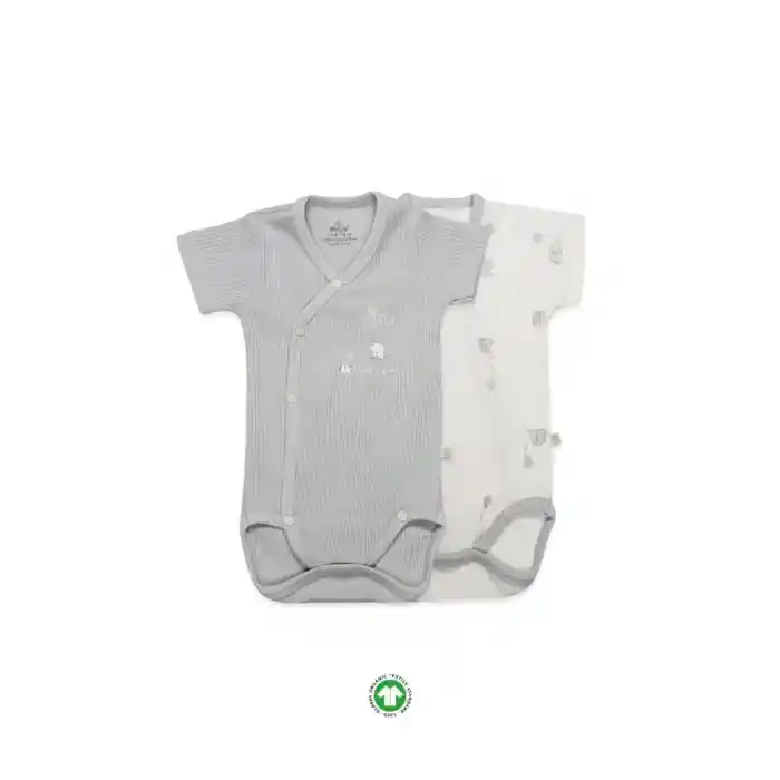 NessiWorld Flying Elephant 2li Yarım Kol Badi 17117 Ekru Gri