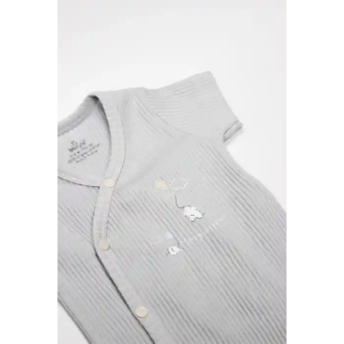 NessiWorld Flying Elephant 2li Yarım Kol Badi 17117 Ekru Gri