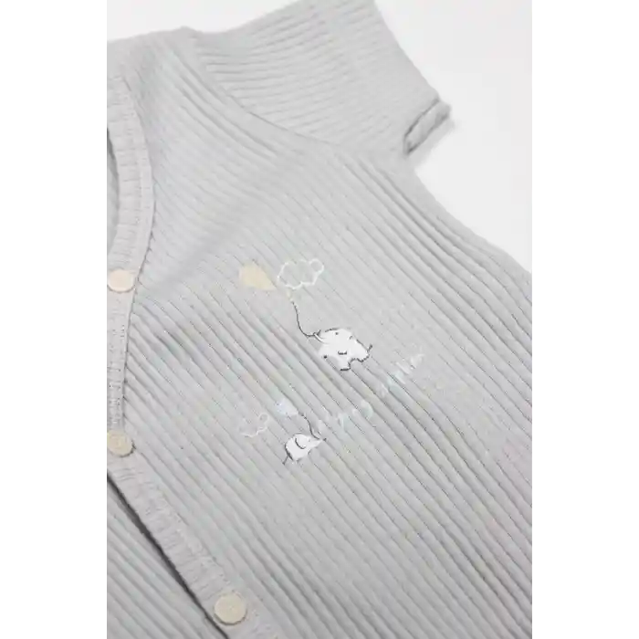 NessiWorld Flying Elephant 2li Yarım Kol Badi 17117 Ekru Gri