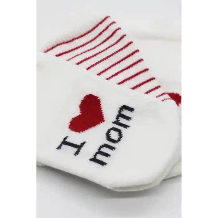 NessiWorld Mom Dad 3Lü Penye Soket Çorap 10123 Ekru