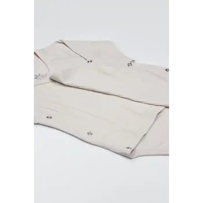 NessiWorld Organic Modal Flying Balloons Kruvaze Uzun Kol Body BS17121 Bej