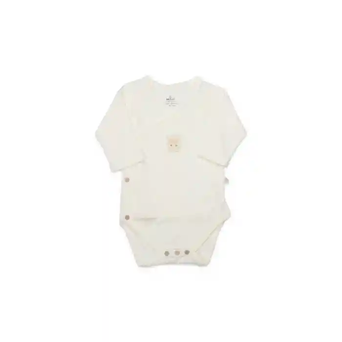 NessiWorld Organic Modal Flying Balloons Kruvaze Uzun Kol Body BS17121 Ekru