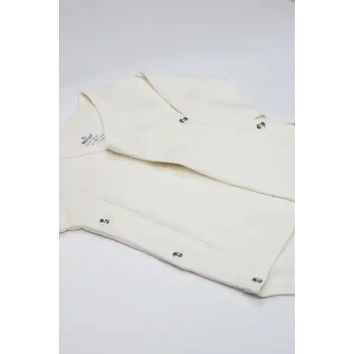 NessiWorld Organic Modal Flying Balloons Kruvaze Uzun Kol Body BS17121 Ekru