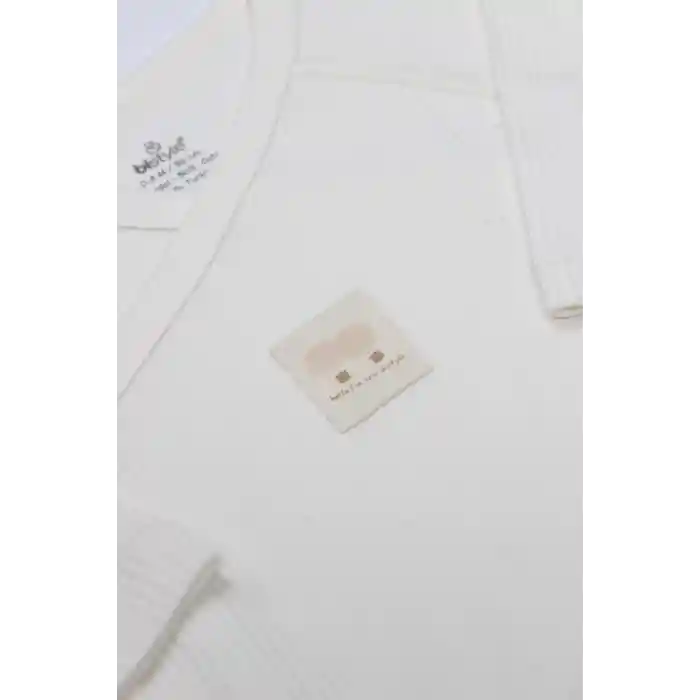 NessiWorld Organic Modal Flying Balloons Kruvaze Uzun Kol Body BS17121 Ekru