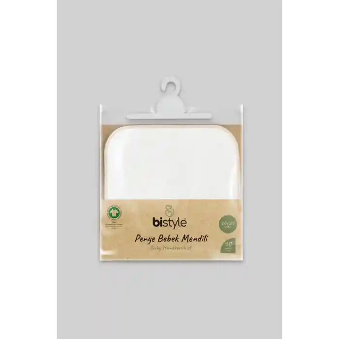 NessiWorld Organik 20x20 10Lu Penye Mendil 90102 Ekru