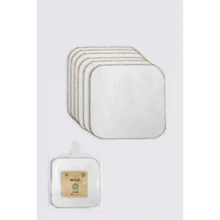 NessiWorld Organik 28x28 6Lı Havlu Mendil 90105 Ekru