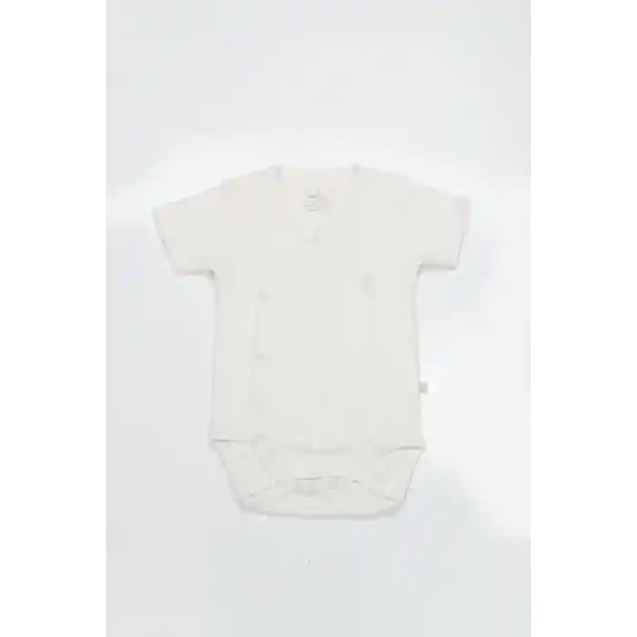 Bistyle Organik Natural Basic Style Kruvaze Yarım Kol Body BS17101 Ekru