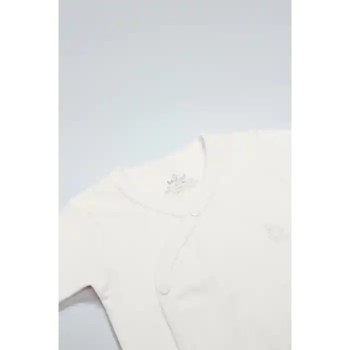 Bistyle Organik Natural Basic Style Kruvaze Yarım Kol Body BS17101 Ekru