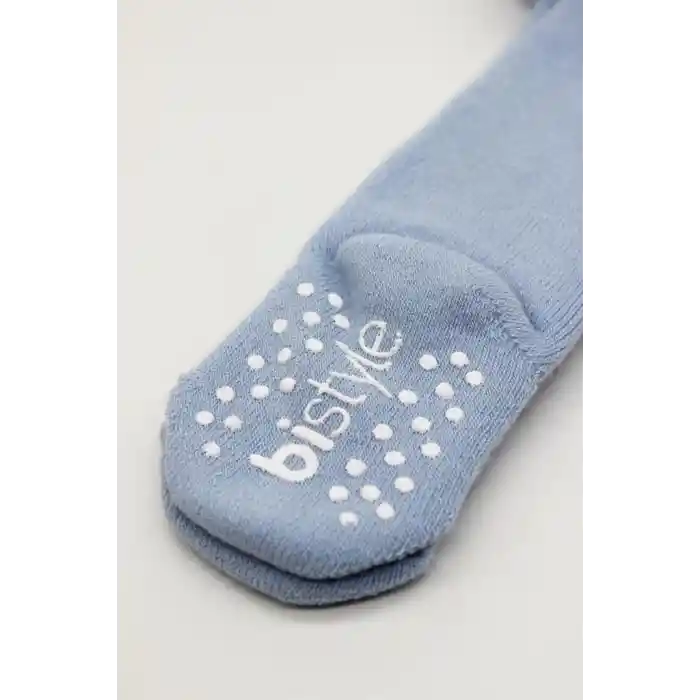 NessiWorld Tekli Kaymaz Basic Külotlu Çorap BS50501B Mavi