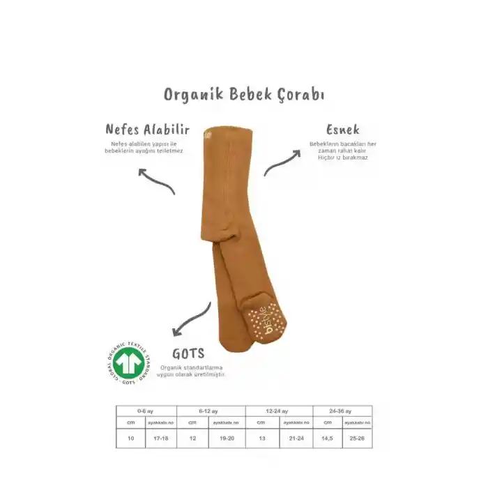 NessiWorld Tekli Kaymaz Mix Havlu Külotlu Çorap BS50501M Hardal