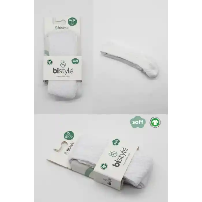 Tekli Zikzak Kabartma Penye Külotlu Çorap BS50108 Beyaz