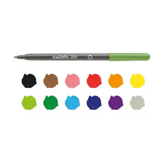 Eco Family Joy Süper Yıkanabilir Keçeli Boya Kalemi 12Li