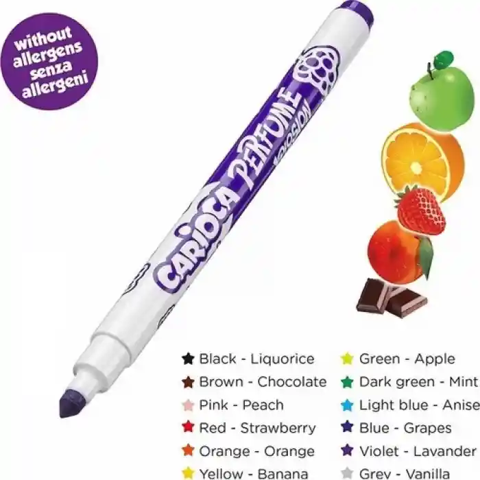 Kokulu Keçeli Boya Kalemi 12Li