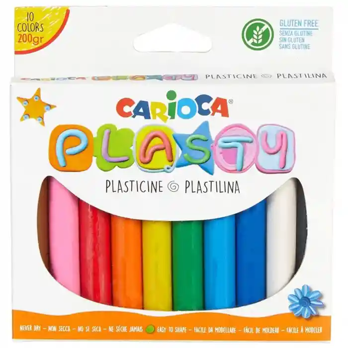 Plasty Kurumayan Oyun Hamuru 10 Renk 200 Gr. 42173