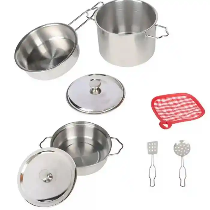 Çelik Tencere Tava Seti 8 Parça