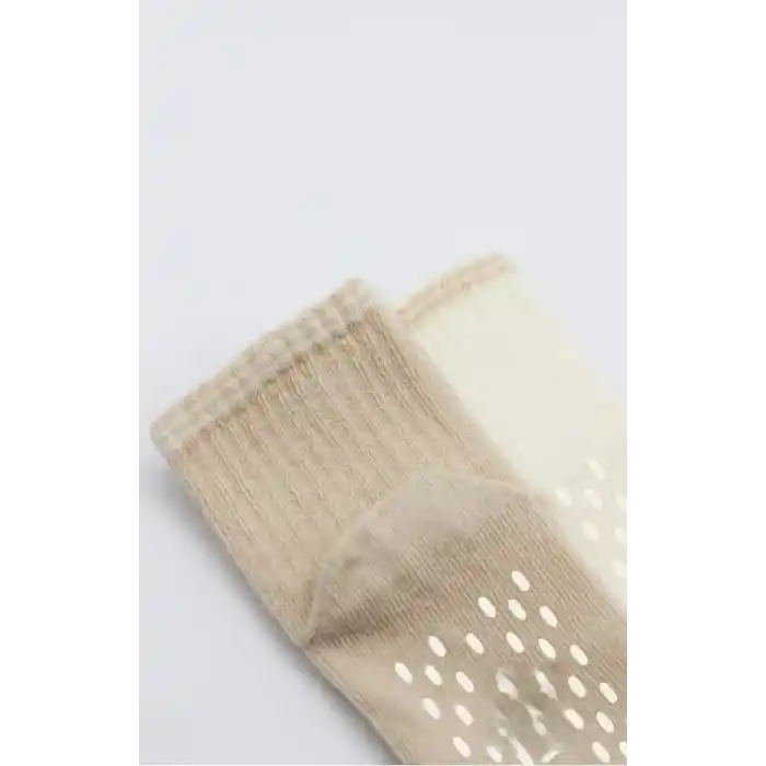 Çemberli Basic Penye Kaymaz Soket Çorap 2li 10146 Bej