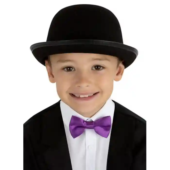 Charlie Chaplin Stil Çocuk Şapkası – Siyah Melon Parti Şapkası