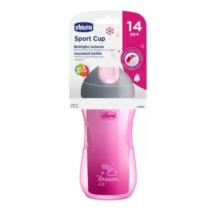 Chicco Isı Yalıtımlı Sport Pipetli Bardak 14 Ay+ Kız