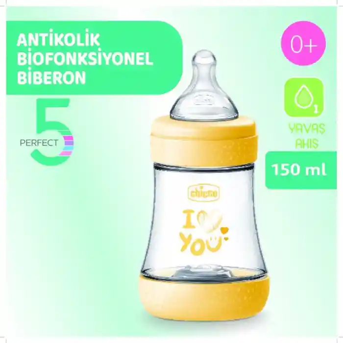 NessiWorld Perfect 5 Antikolik Biberon PP 150 ml Boy