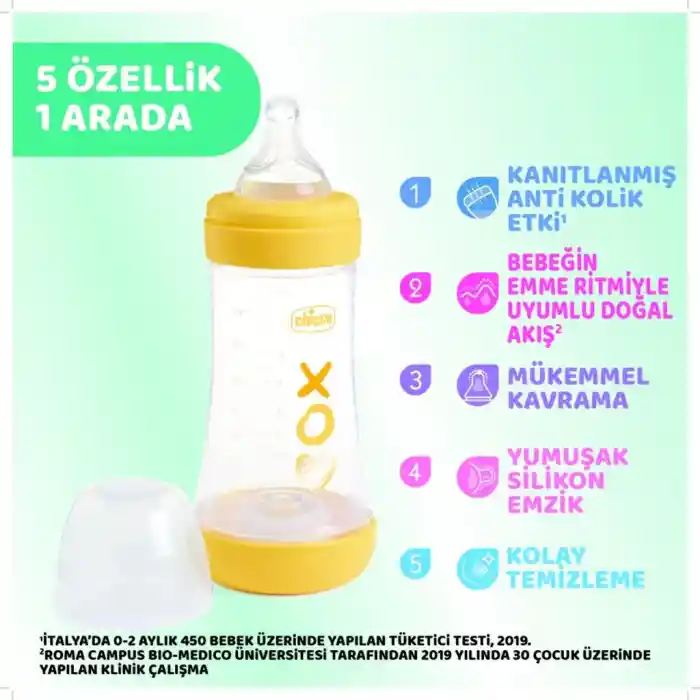 NessiWorld Perfect 5 Antikolik Biberon PP 240 ml Boy
