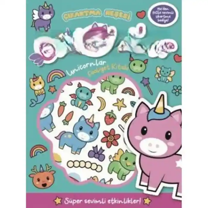 Çıkartma Neşesi Unicornlar Faaliyet Kitabı