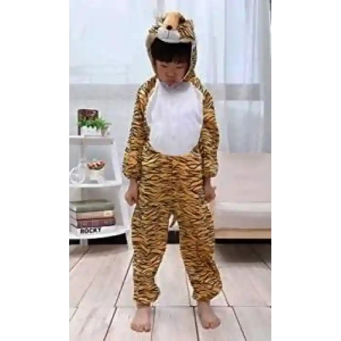 Çocuk Kaplan Kostumu - Aslan Kostümü 4-5 Yaş 100 cm