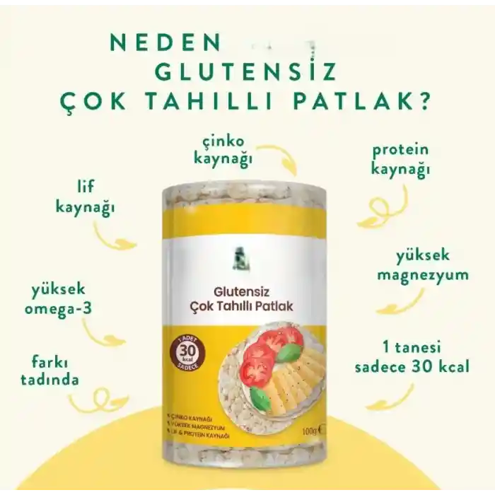 Çok Tahıllı Pirinç Patlağı 100 Gr