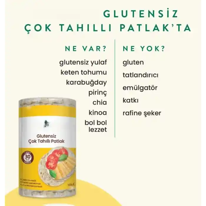 Çok Tahıllı Pirinç Patlağı 100 Gr