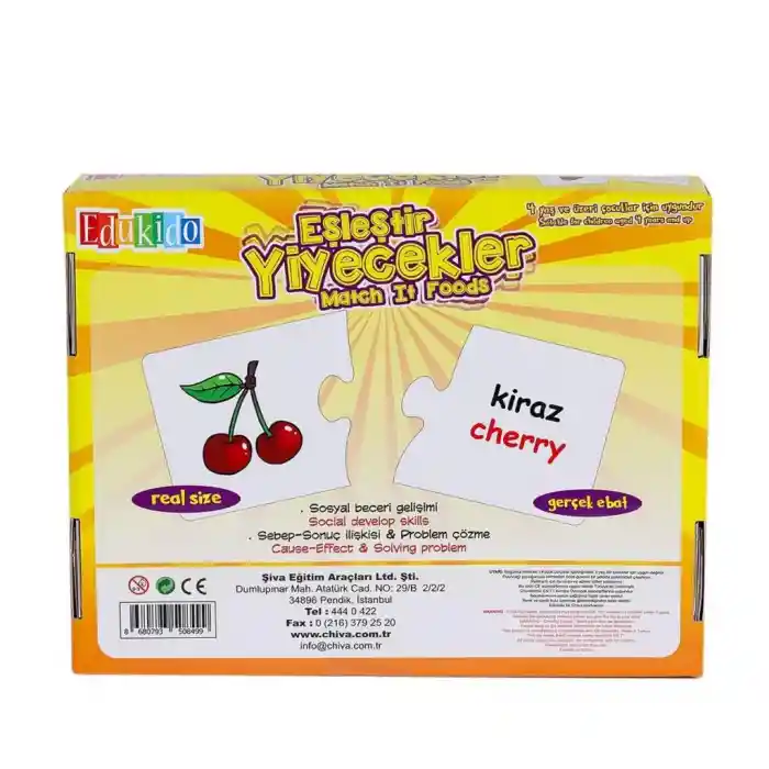 EDU-1002 Eşleştir Yiyecekler -Chiva