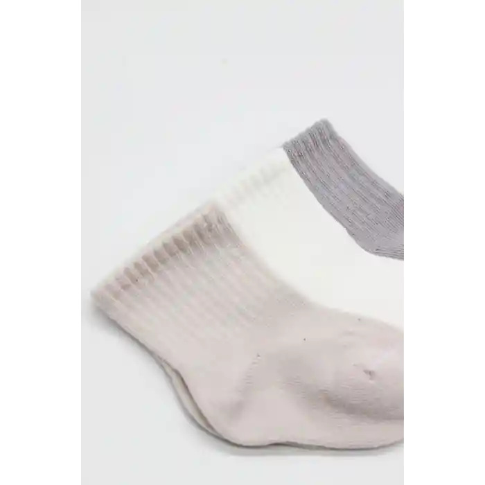 Elephant Boy 3lü Penye Soket Çorap 10135 Gri