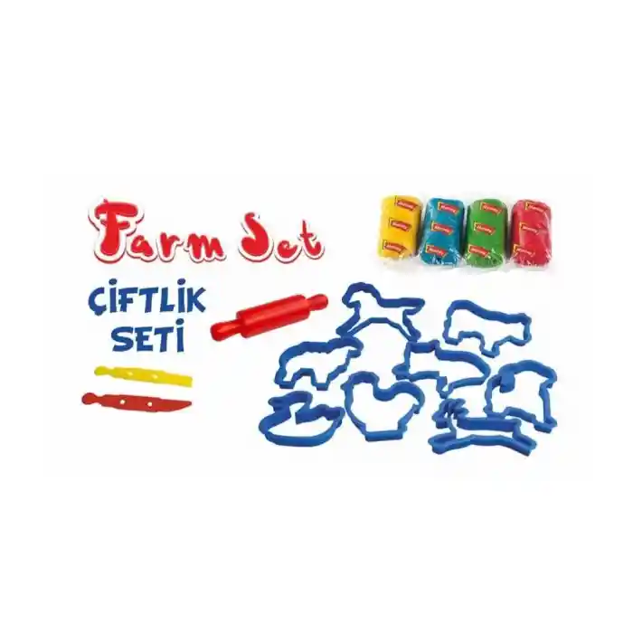 ERN-588 Orta Kutulu Çiftlik Oyun Hamuru Seti  - Eren Oyuncak