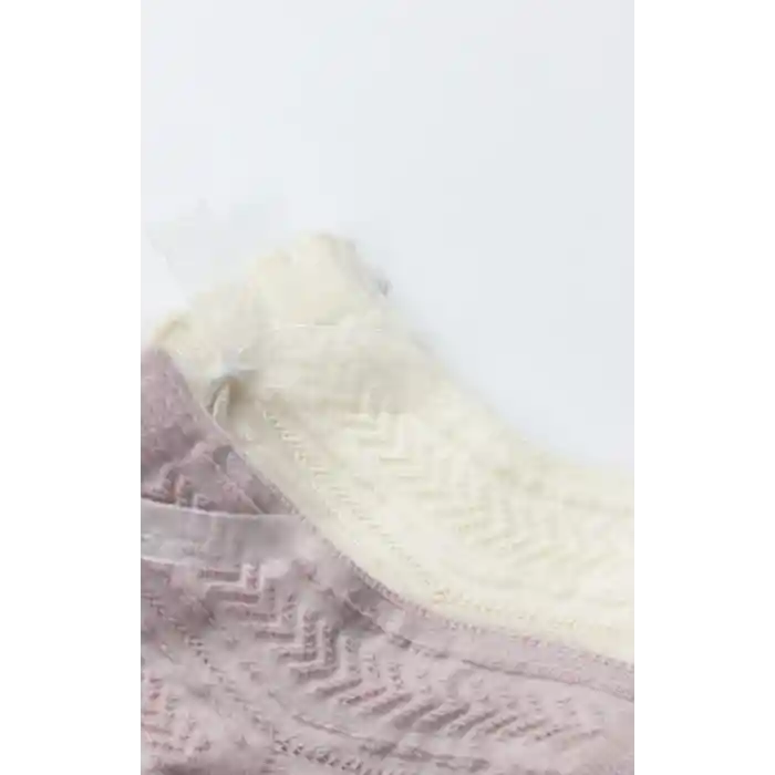 Fiyonklu Penye Soket Çorap 2li 10149 Lila