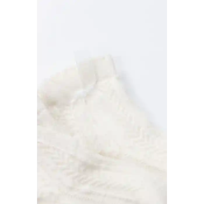 Fiyonklu Penye Soket Çorap 2li 10150 Ekru